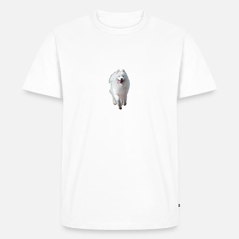Samojede Hund - Samojede - Männer Premium Bio T-Shirt - Weiß