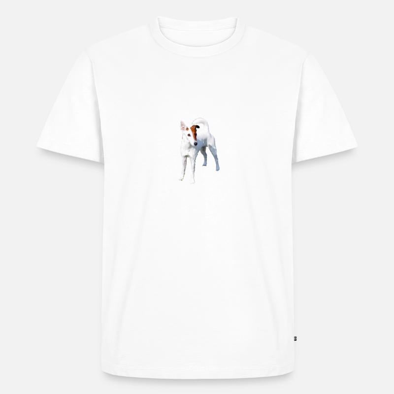 Foxterrier Hund - Foxterrier - Männer Premium Bio T-Shirt - Weiß