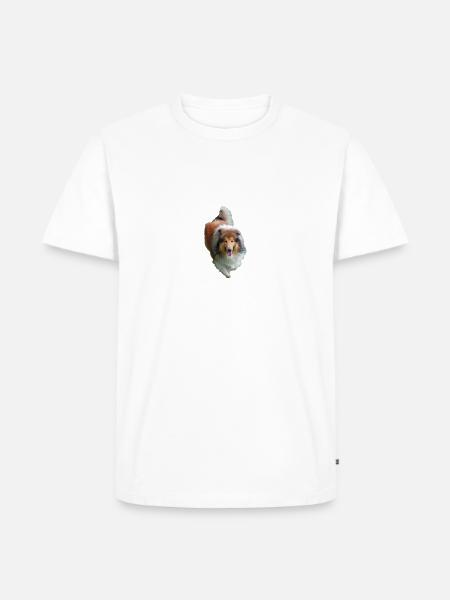 Sheltie Hund - Sheltie - Männer Premium Bio T-Shirt - Weiß