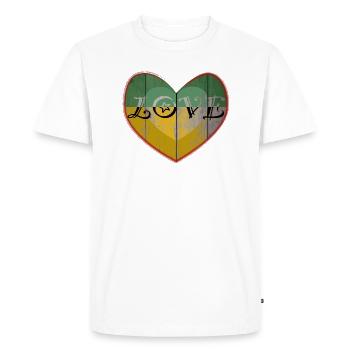 Liebesherz Love heart - Men's Premium Organic T-Shirt - white - Front - Nico (187cm)