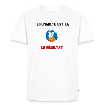 monde en feu écologie - T-shirt Premium bio Homme - blanc - Devant - Nico (187cm)
