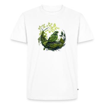 Magnifique design avec un super oiseau - T-shirt Premium bio Homme - blanc - Devant - Nico (187cm)