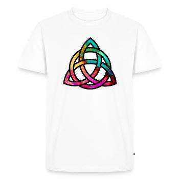 TRIQUETRA - symbole de protection - T-shirt Premium bio Homme - blanc - Devant - Nico (187cm)