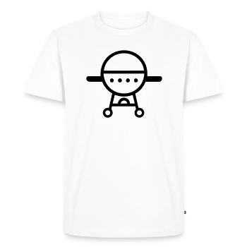 Barbecue - Men's Premium Organic T-Shirt - white - Front - Nico (187cm)