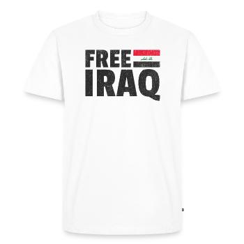 Free Iraq: Support Iraqi Freedom - Men's Premium Organic T-Shirt - white - Front - Nico (187cm)