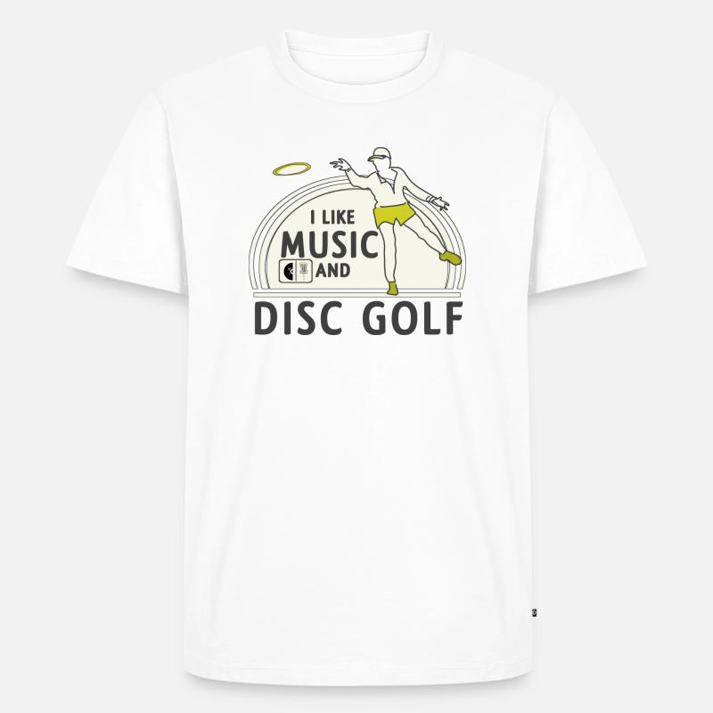 Musik - Disc Golf - Männer Premium Bio T-Shirt - Weiß