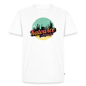 Katowice Haute-Silésie - T-shirt Premium bio Homme - blanc - Devant - Nico (187cm)