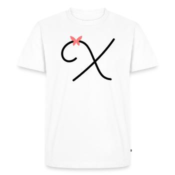 Letter X Butterfly Letter - Men's Premium Organic T-Shirt - white - Front - Nico (187cm)