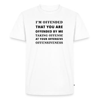 insulting offense - Men's Premium Organic T-Shirt - white - Front - Nico (187cm)
