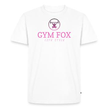 GYM FOX - Motivating Gym and Fitness Designs - Men's Premium Organic T-Shirt - white - Front - Nico (187cm)