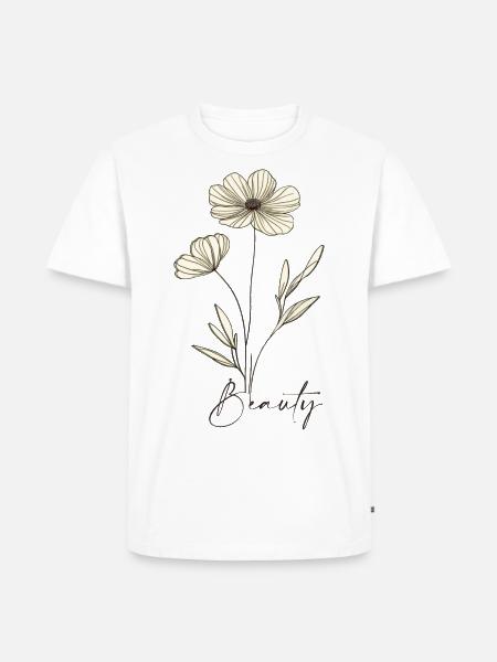 Flowers - Männer Premium Bio T-Shirt - Weiß