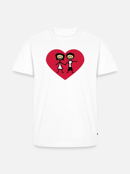 herz_3c - T-shirt Premium bio Homme - blanc