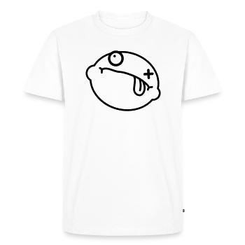 Dead Lemon Smiley - T-shirt Premium bio Homme - blanc - Devant - Nico (187cm)