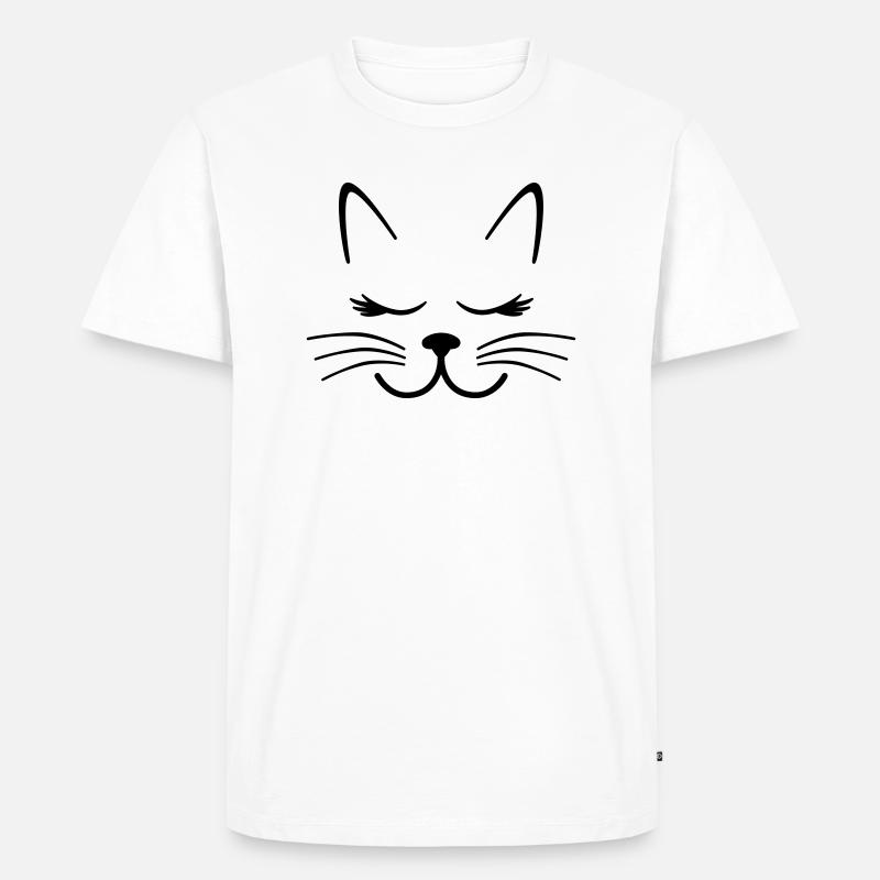 Katze - Männer Premium Bio T-Shirt - Weiß