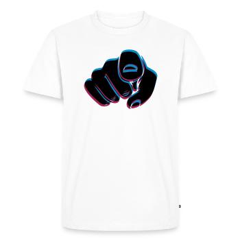 Main effet 3D - T-shirt Premium bio Homme - blanc - Devant - Nico (187cm)