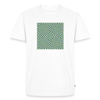 Optical illusion - Men's Premium Organic T-Shirt - white - Front - Nico (187cm)