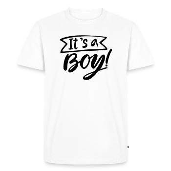 its a Boy is a Boy Pregnancy Pregnant - Men's Premium Organic T-Shirt - white - Front - Nico (187cm)