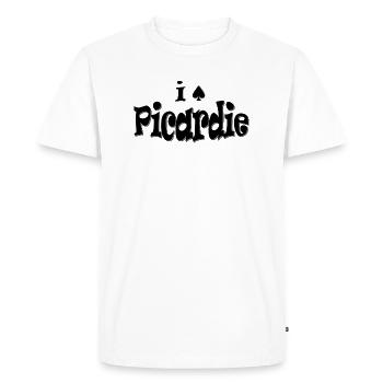 I love Picardie - Men's Premium Organic T-Shirt - white - Front - Nico (187cm)