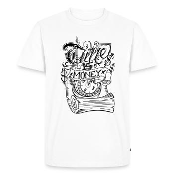 Time is Money - black - Men's Premium Organic T-Shirt - white - Front - Nico (187cm)