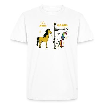 Autres mères Carol Tea Unicorn - T-shirt Premium bio Homme - blanc - Devant - Nico (187cm)