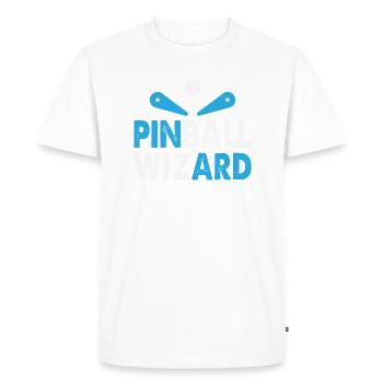 Pinball machine white blue Pinball Wizard Flipper - Men's Premium Organic T-Shirt - white - Front - Nico (187cm)
