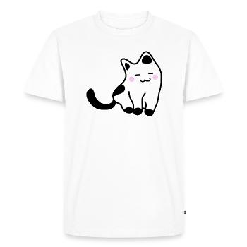 White kitten - Men's Premium Organic T-Shirt - white - Front - Nico (187cm)