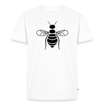 bee - Men's Premium Organic T-Shirt - white - Front - Nico (187cm)