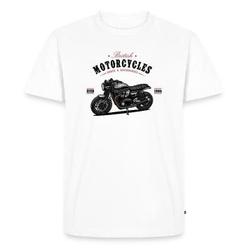Modern Classic // Custom // Motorcycle - Men's Premium Organic T-Shirt - white - Front - Nico (187cm)