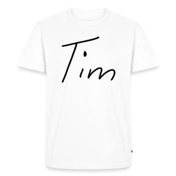 Tim - T-shirt Premium bio Homme - blanc - Devant - Nico (187cm)