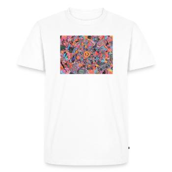 Bitcoin Bazooka - PopArt 3 - T-shirt Premium bio Homme - blanc - Devant - Nico (187cm)