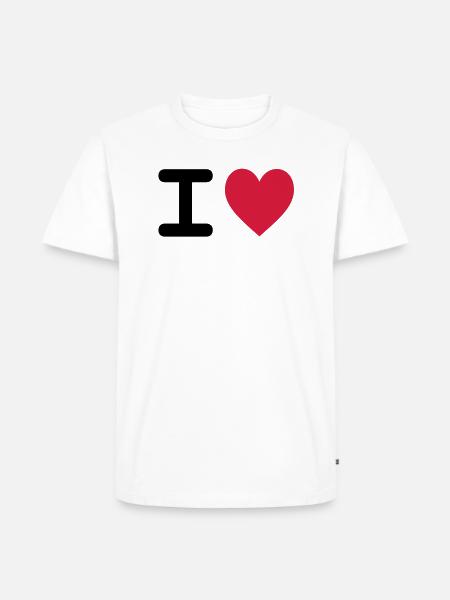 I love - T-shirt Premium bio Homme - blanc