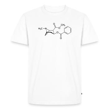 formule chimique de la cocaïne - T-shirt Premium bio Homme - blanc - Devant - Nico (187cm)