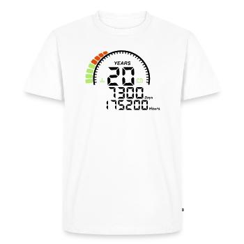 birthday counter years years 20 years - Men's Premium Organic T-Shirt - white - Front - Nico (187cm)
