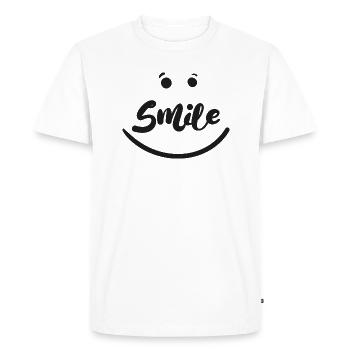 Smile - T-shirt Premium bio Homme - blanc - Devant - Nico (187cm)