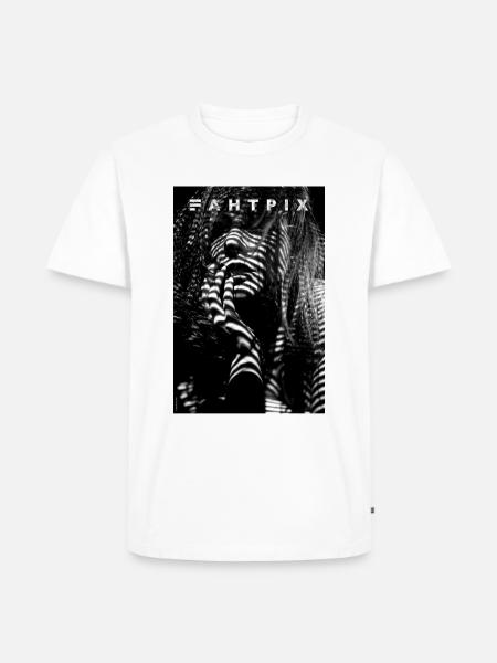 Shadow Stripes - Männer Premium Bio T-Shirt - Weiß