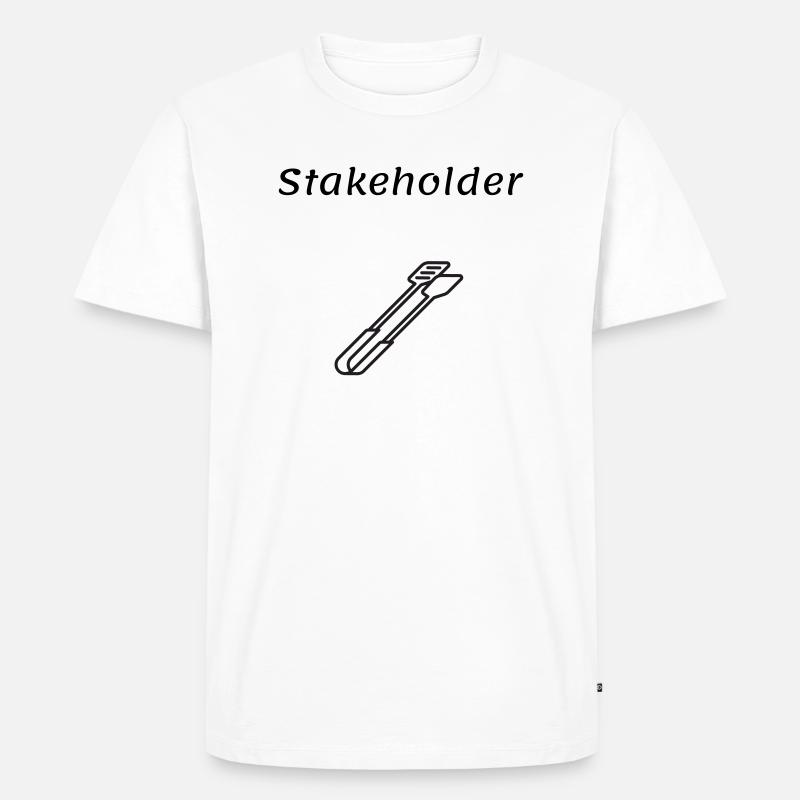 Stakeholder - Männer Premium Bio T-Shirt - Weiß