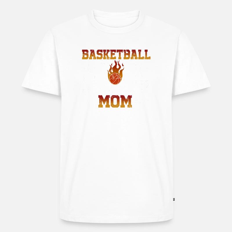 Basketball Mutter - Männer Premium Bio T-Shirt - Weiß