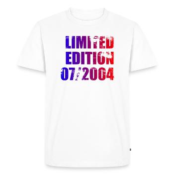 20th Anniversary Limited Edition 07/2004 - Men's Premium Organic T-Shirt - white - Front - Nico (187cm)