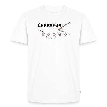 chasseur - T-shirt Premium bio Homme - blanc - Devant - Nico (187cm)
