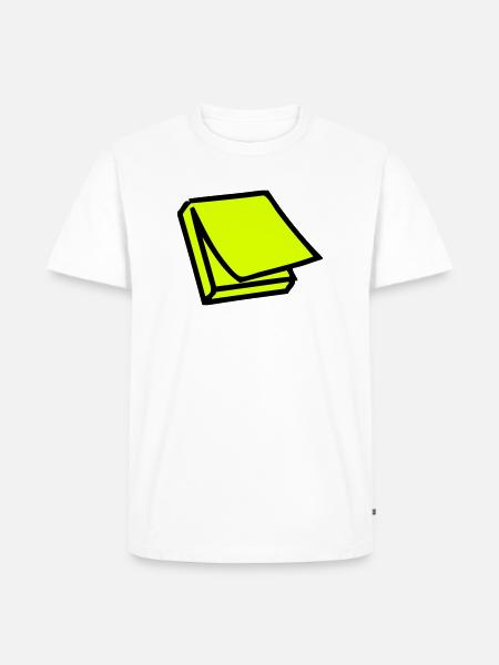 Postit - Männer Premium Bio T-Shirt - Weiß