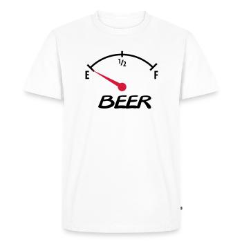 beer - T-shirt Premium bio Homme - blanc - Devant - Nico (187cm)