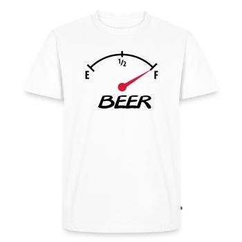 beer - T-shirt Premium bio Homme - blanc - Devant - Nico (187cm)