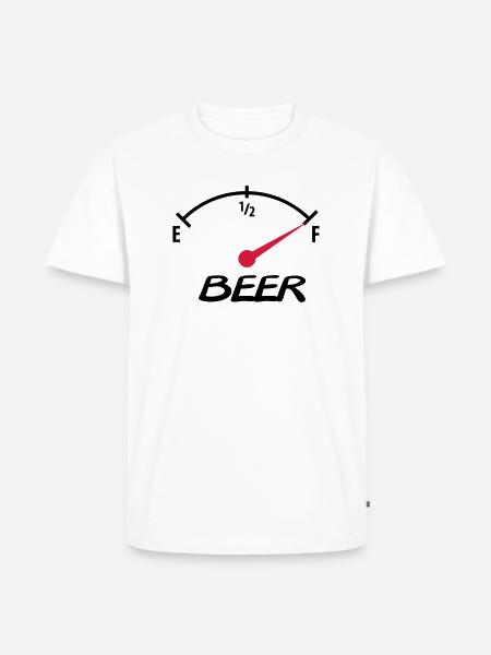 beer - Männer Premium Bio T-Shirt - Weiß
