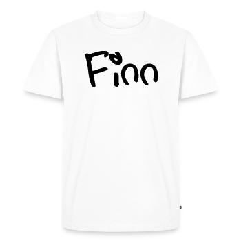 finn - Men's Premium Organic T-Shirt - white - Front - Nico (187cm)