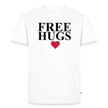 Free Hugs - T-shirt Premium bio Homme - blanc - Devant - Nico (187cm)