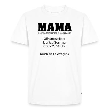 Mama professionnel 24/7 jours de service et nuit - T-shirt Premium bio Homme - blanc - Devant - Nico (187cm)