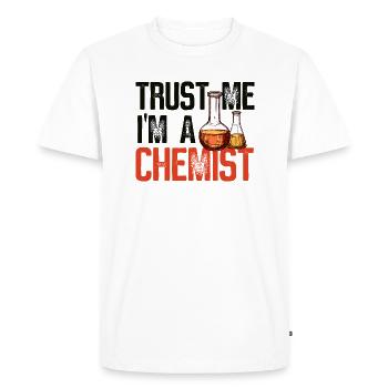 Chimiste chimiste cadeau de chimiste - T-shirt Premium bio Homme - blanc - Devant - Nico (187cm)