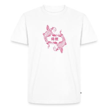 Carpe Koï Néon - T-shirt Premium bio Homme - blanc - Devant - Nico (187cm)