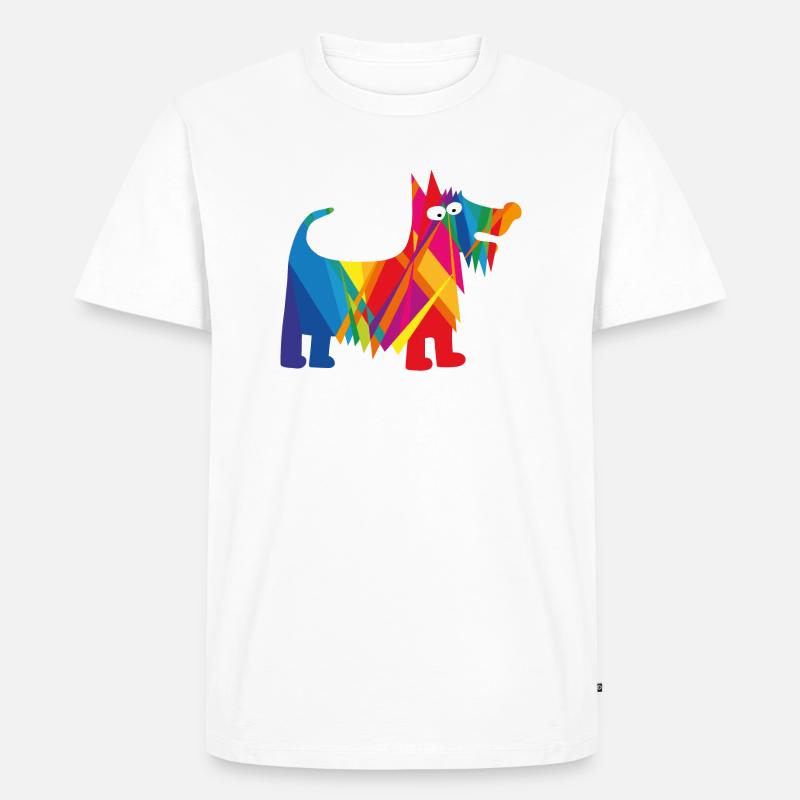 Ein bunter Hund! - Männer Premium Bio T-Shirt - Weiß