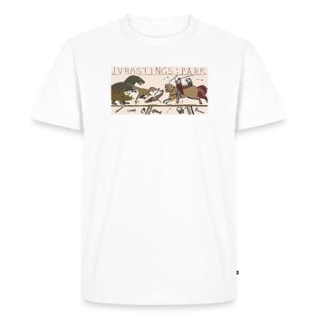 Jurastings Park - Men's Premium Organic T-Shirt - white - Front - Nico (187cm)